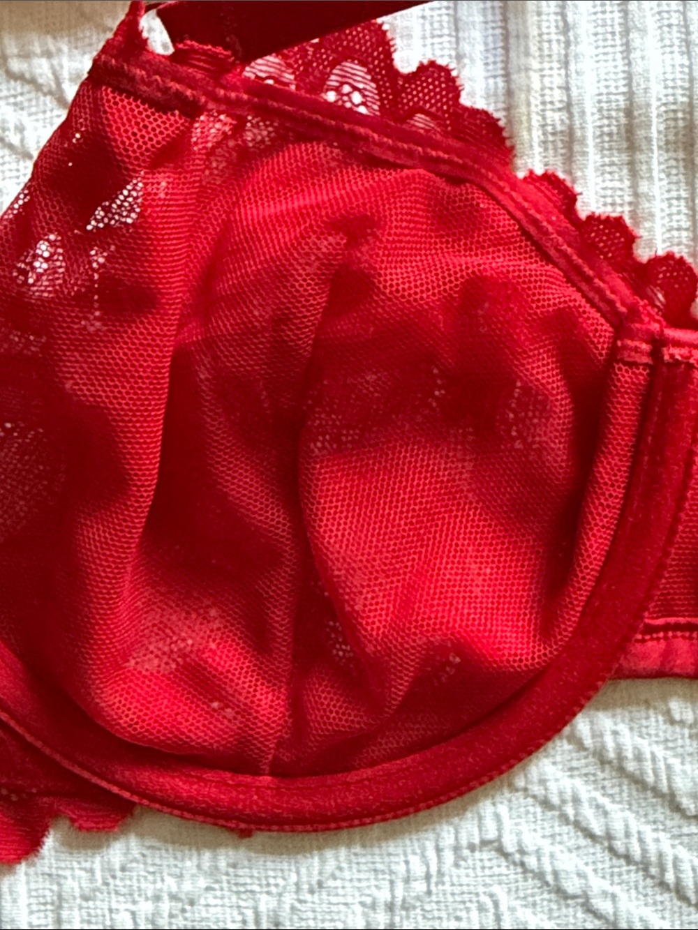 Lot of 2 New Savage X Fenty Purple & Red Lace Underwire Demi Bras - Picture 5 of 6